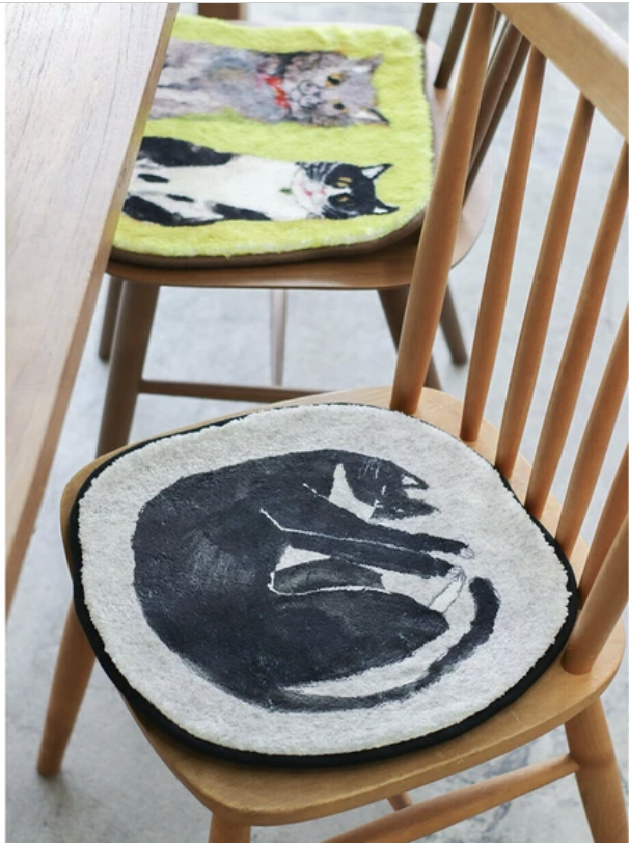 Atelier KOTETSU 動物插畫坐墊(Cat GY)