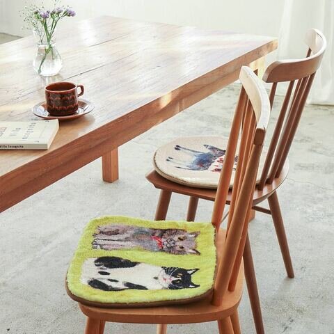 Atelier KOTETSU 動物插畫坐墊(Cat GR)