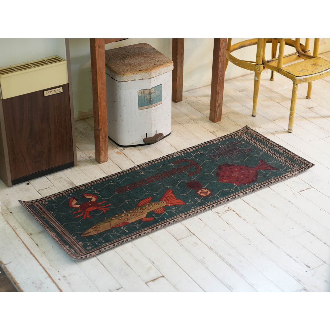 DULTON Vintage distressed pattern carpet mat