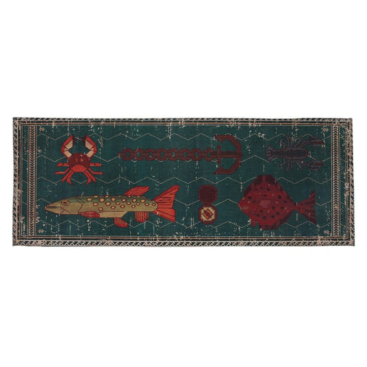 DULTON Vintage distressed pattern carpet mat